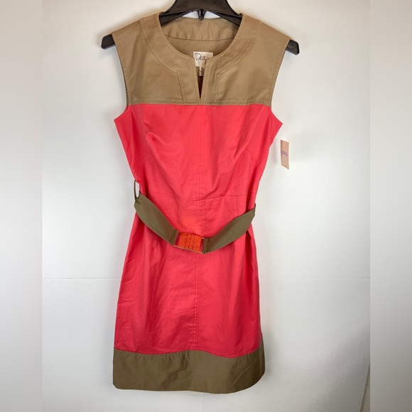 Milly Classic Belted Sleeveless Shift Dress Sz:4 - Picture 4 of 8